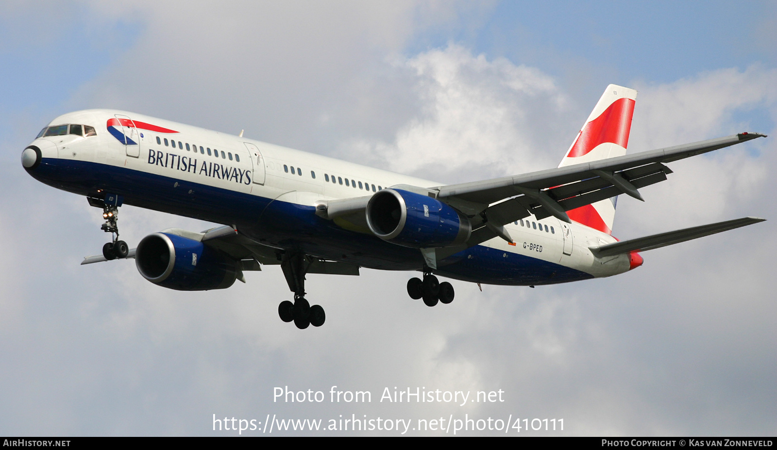 Aircraft Photo of G-BPED | Boeing 757-236 | British Airways | AirHistory.net #410111