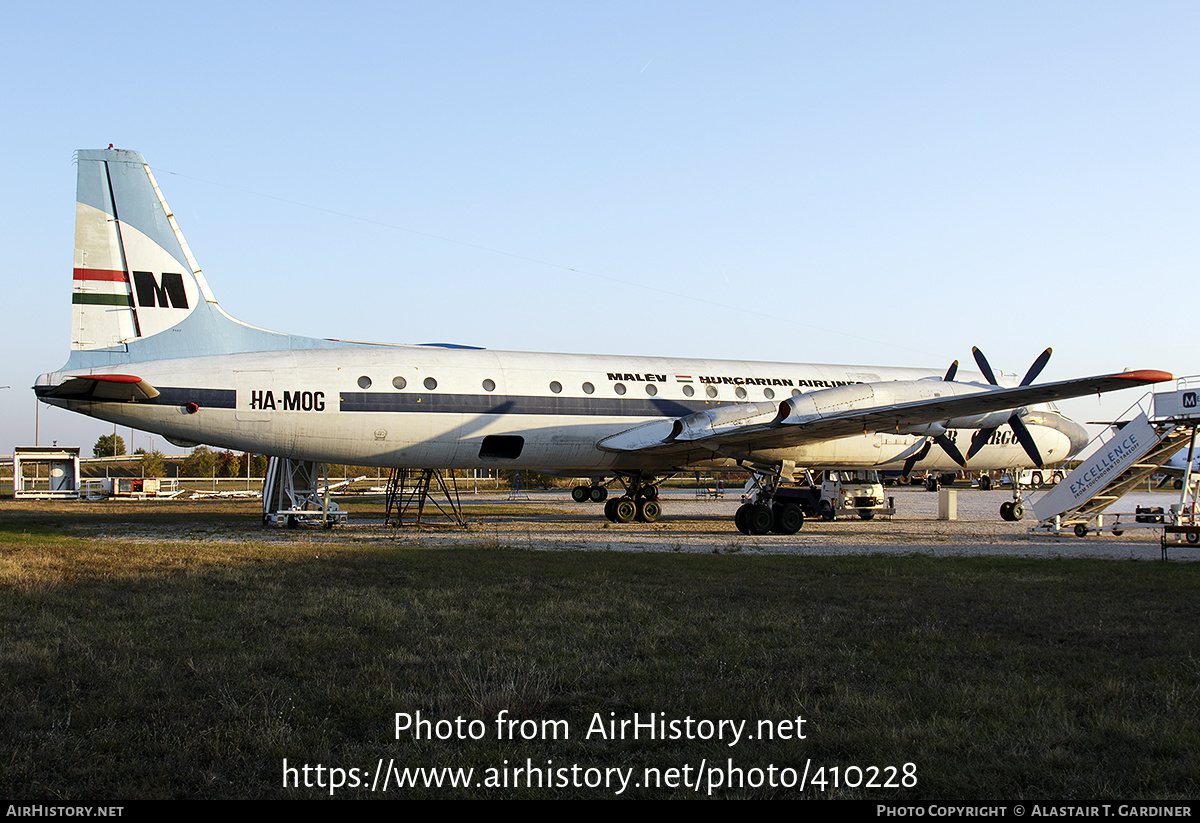 Aircraft Photo of HA-MOG | Ilyushin Il-18Gr | Malév - Hungarian Airlines Air Cargo | AirHistory.net #410228