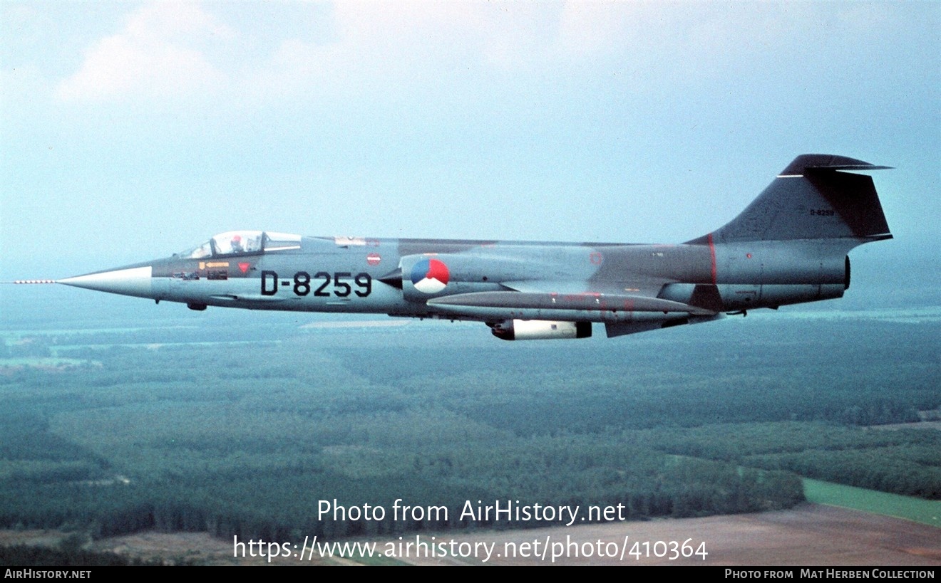 Aircraft Photo of D-8259 | Lockheed F-104G Starfighter | Netherlands - Air Force | AirHistory.net #410364