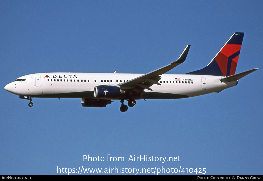 Aircraft Photo of N393DA | Boeing 737-832 | Delta Air Lines | AirHistory.net #410425