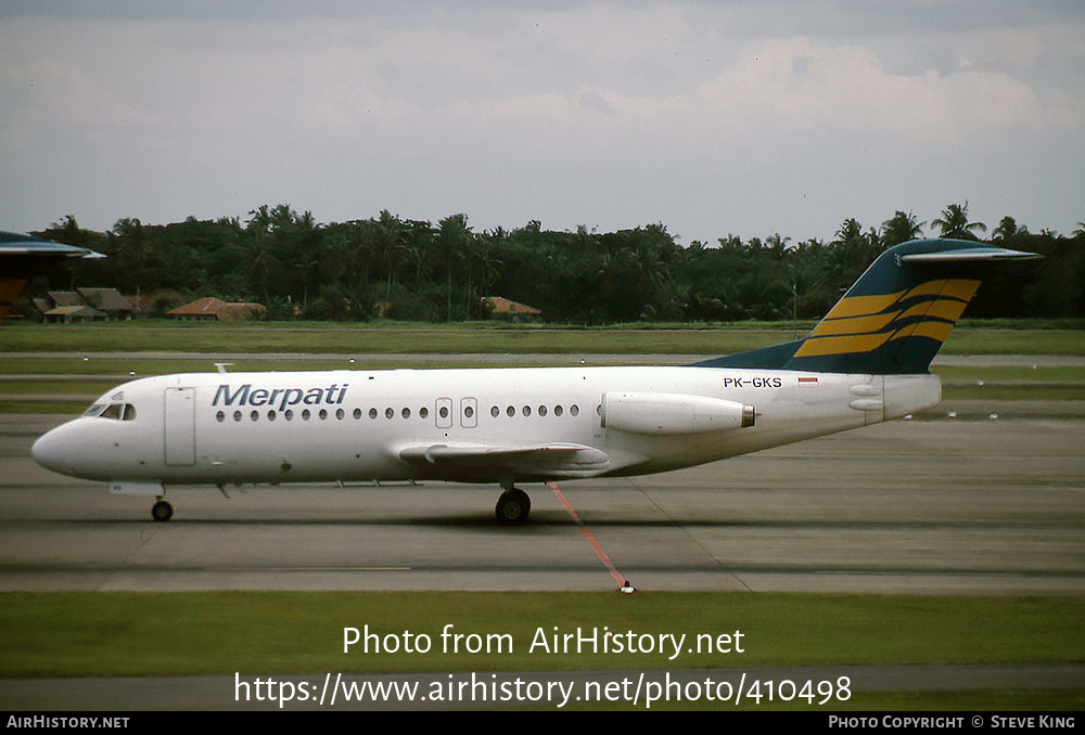 Aircraft Photo of PK-GKS | Fokker F28-4000 Fellowship | Merpati Nusantara Airlines | AirHistory.net #410498