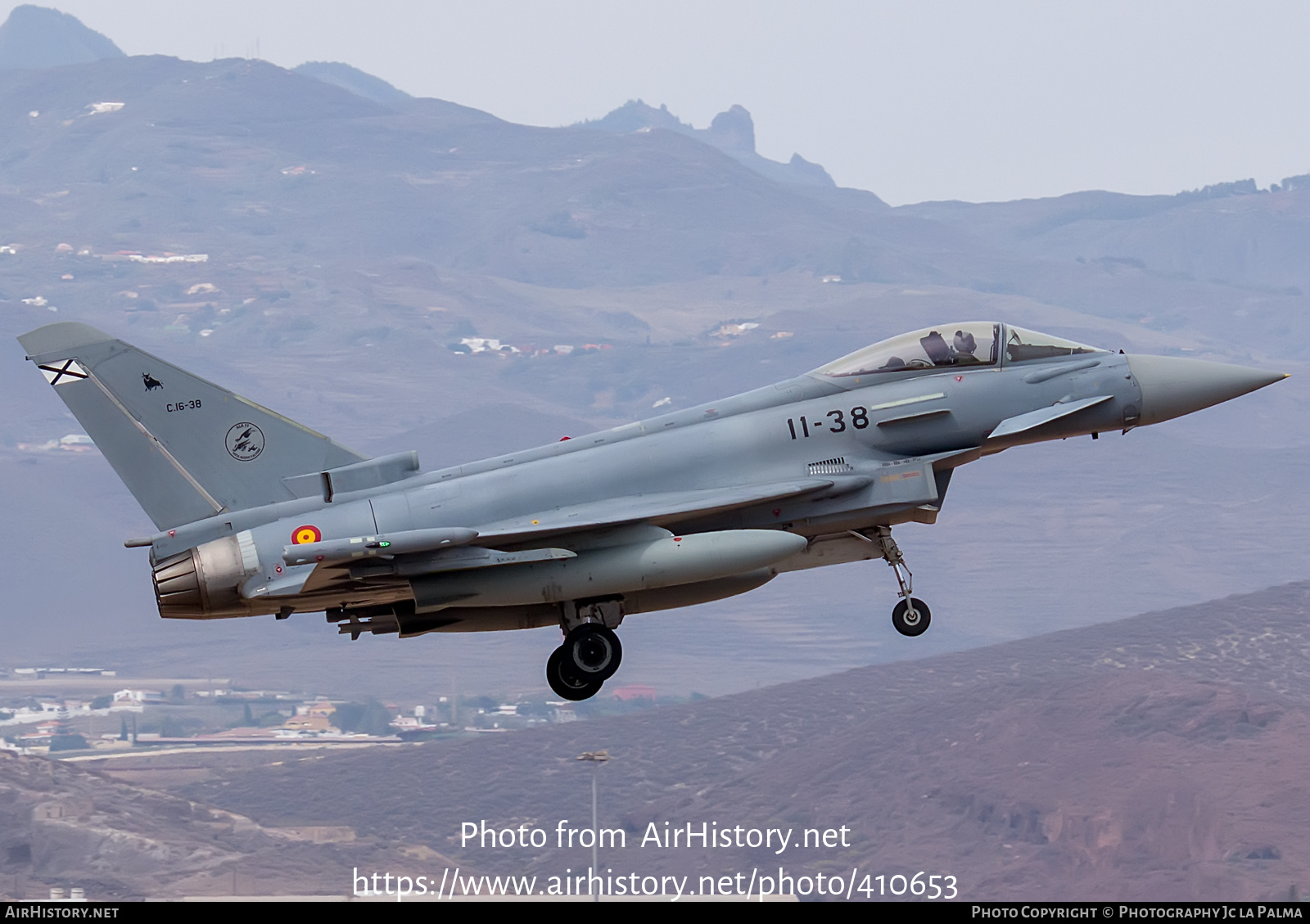 Aircraft Photo of C.16-38 | Eurofighter EF-2000 Typhoon | Spain - Air Force | AirHistory.net #410653