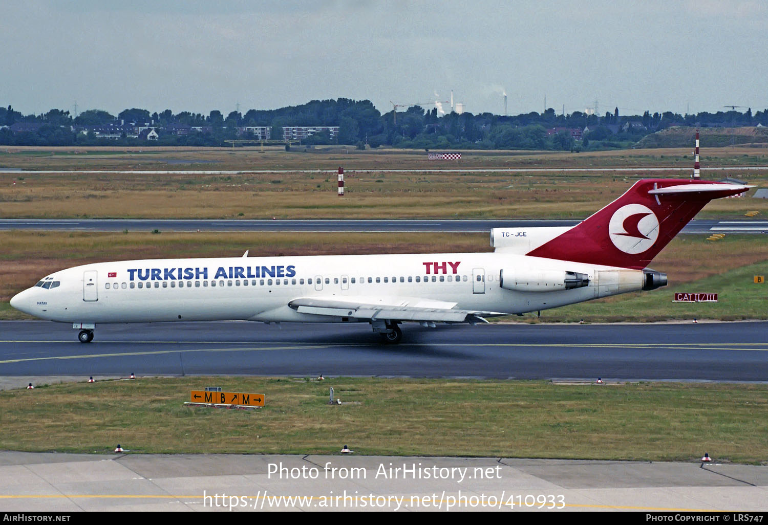 Aircraft Photo of TC-JCE | Boeing 727-2F2/Adv | THY Türk Hava Yolları - Turkish Airlines | AirHistory.net #410933