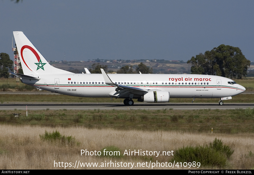 Aircraft Photo of CN-RGE | Boeing 737-86N | Royal Air Maroc - RAM | AirHistory.net #410989