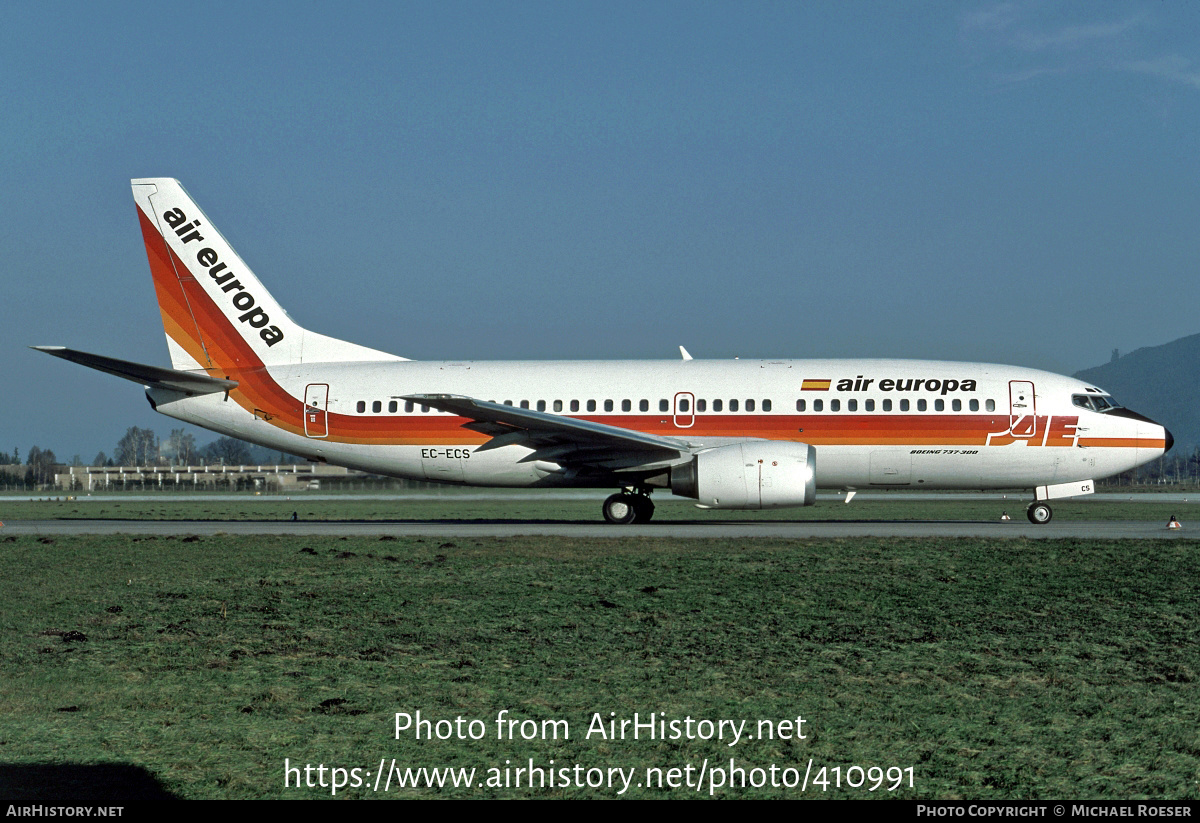 Aircraft Photo of EC-ECS | Boeing 737-375 | Air Europa | AirHistory.net #410991