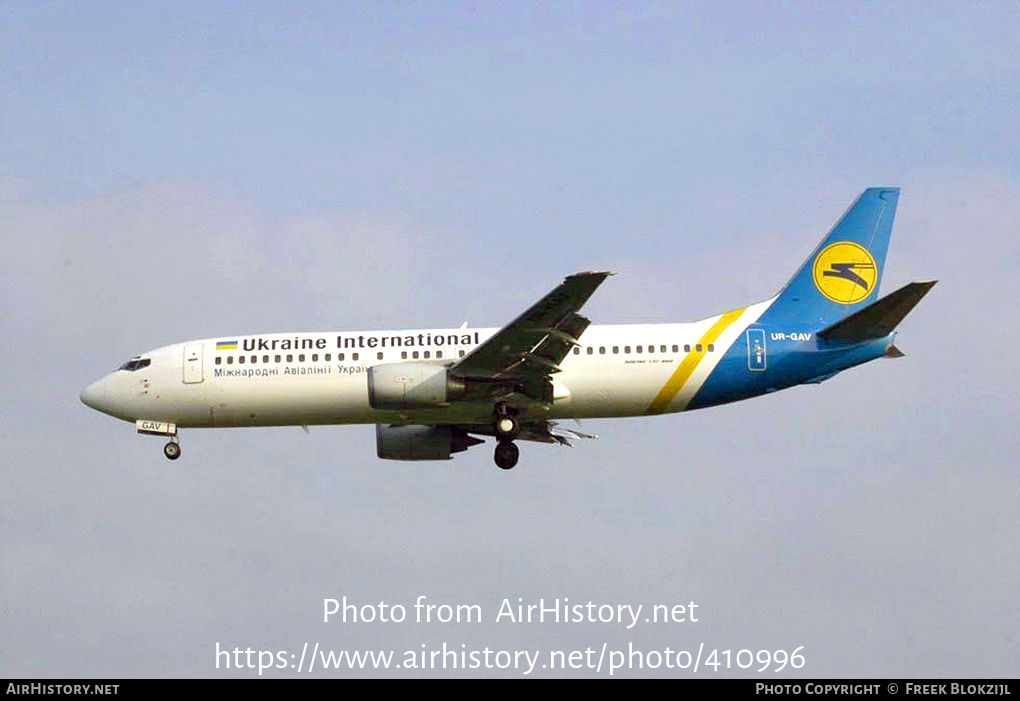 Aircraft Photo of UR-GAV | Boeing 737-4C9 | Ukraine International Airlines | AirHistory.net #410996