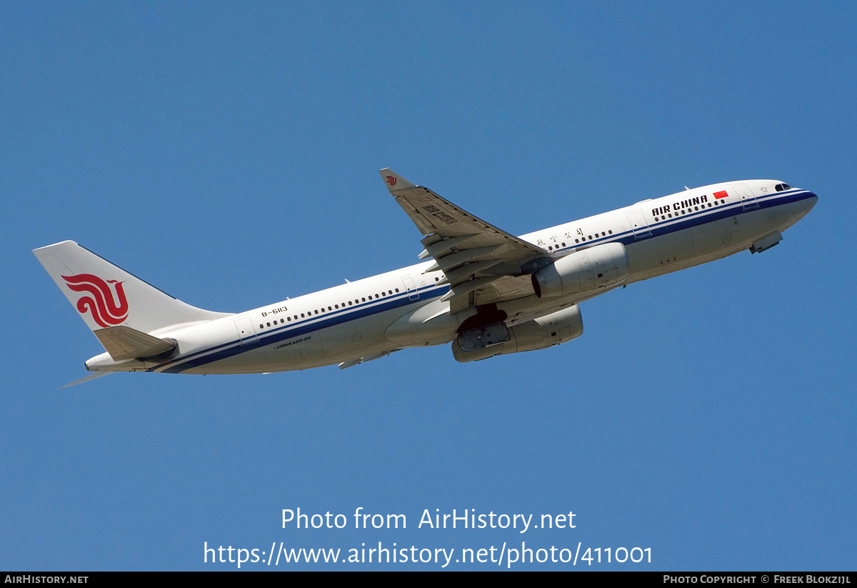 Aircraft Photo of B-6113 | Airbus A330-243 | Air China | AirHistory.net #411001