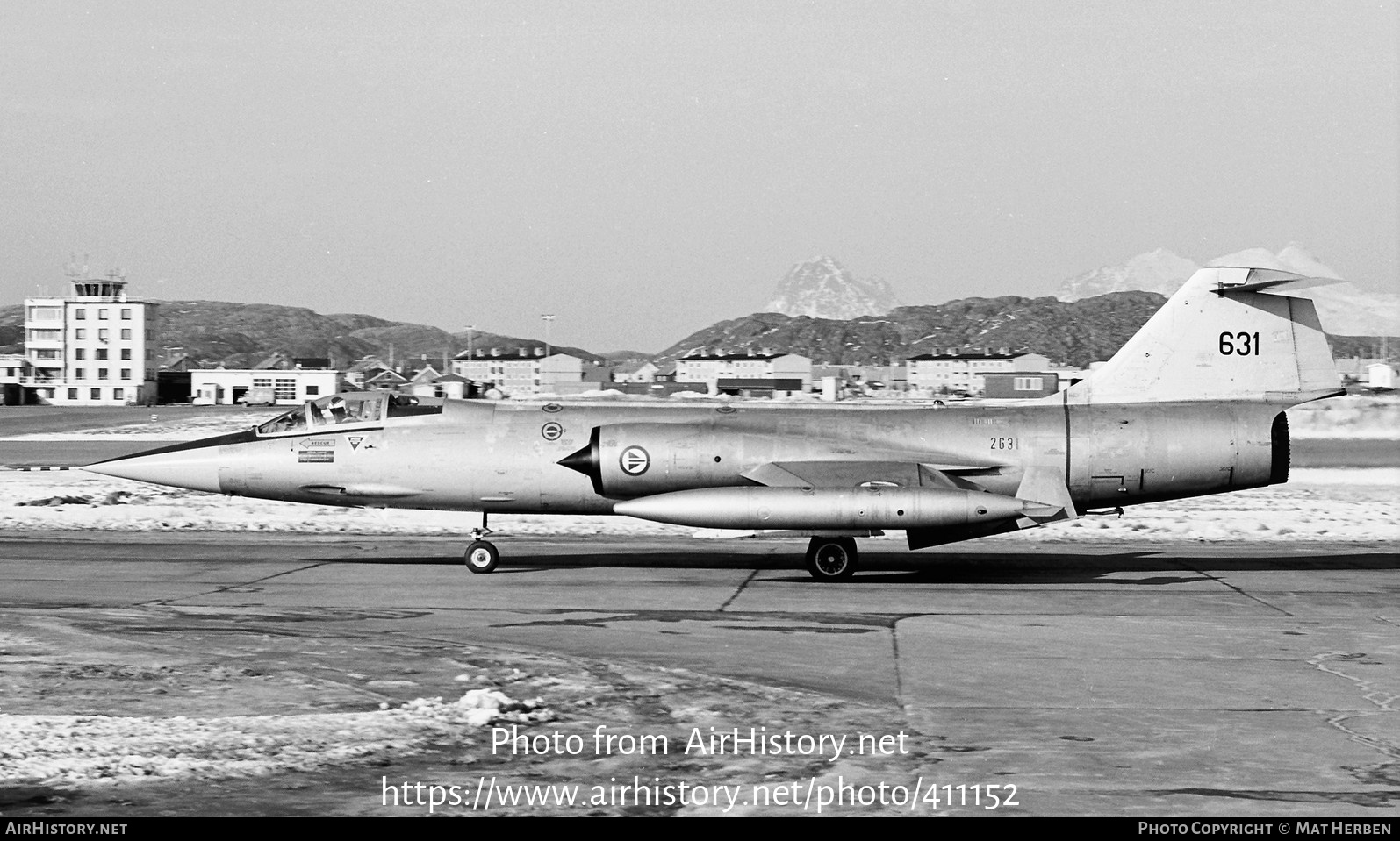 Aircraft Photo of 631 | Lockheed RF-104G Starfighter | Norway - Air Force | AirHistory.net #411152