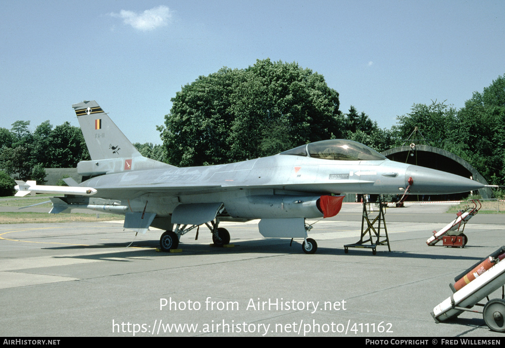 Aircraft Photo of FA-111 | General Dynamics F-16A Fighting Falcon | Belgium - Air Force | AirHistory.net #411162