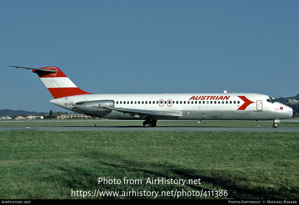 Aircraft Photo of OE-LDH | McDonnell Douglas DC-9-32 | Austrian Airlines | AirHistory.net #411386