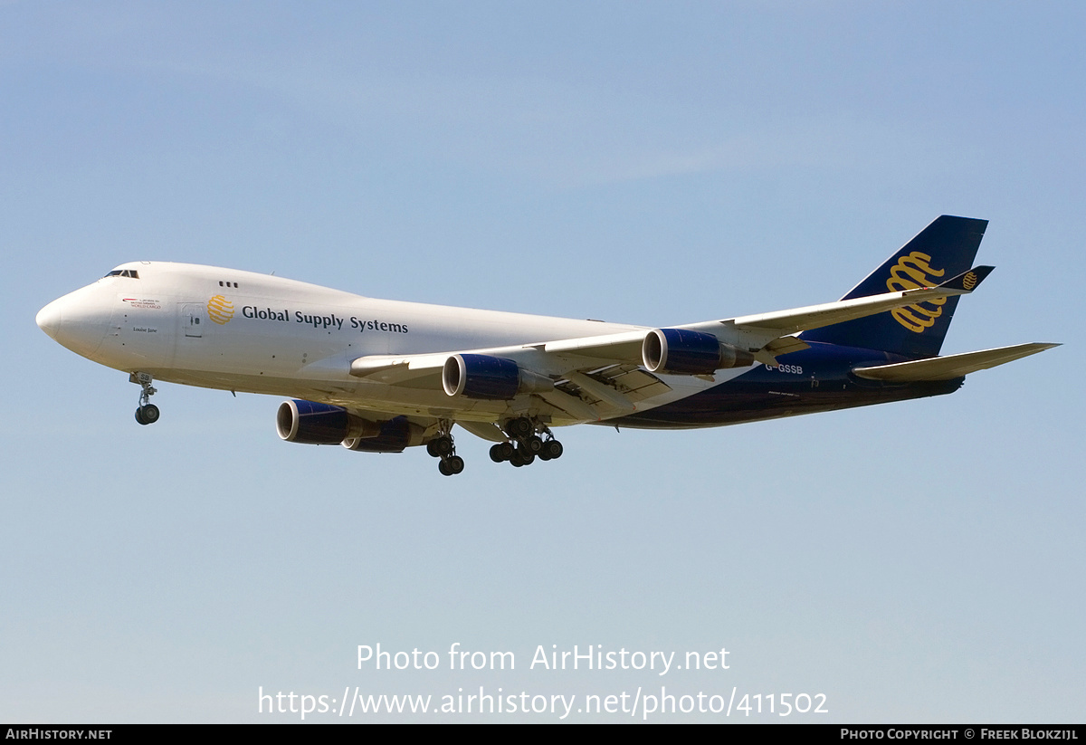 Aircraft Photo of G-GSSB | Boeing 747-47UF/SCD | Global Supply Systems | AirHistory.net #411502