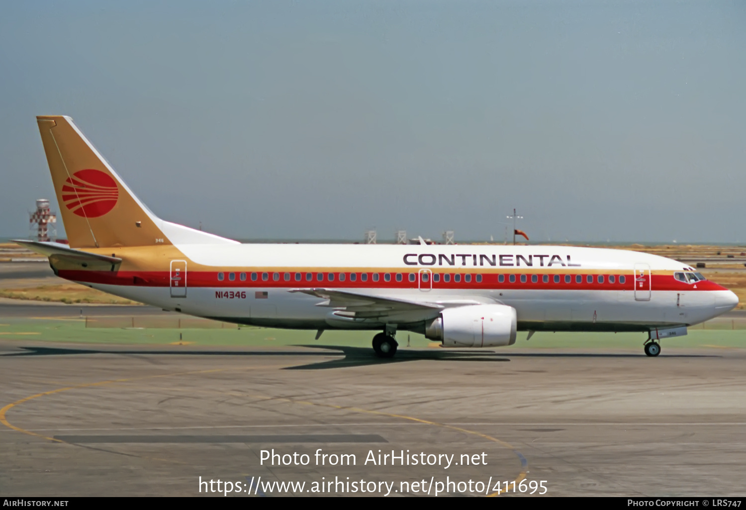 Aircraft Photo of N14346 | Boeing 737-3T0 | Continental Airlines | AirHistory.net #411695