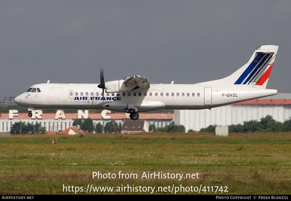 Aircraft Photo of F-GVZL | ATR ATR-72-500 (ATR-72-212A) | Air France | AirHistory.net #411742