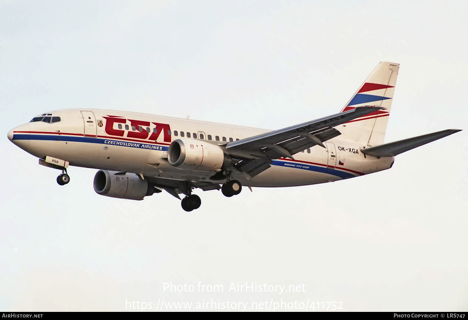 Aircraft Photo of OK-XGA | Boeing 737-55S | ČSA - Československé Aerolinie - Czechoslovak Airlines | AirHistory.net #411752