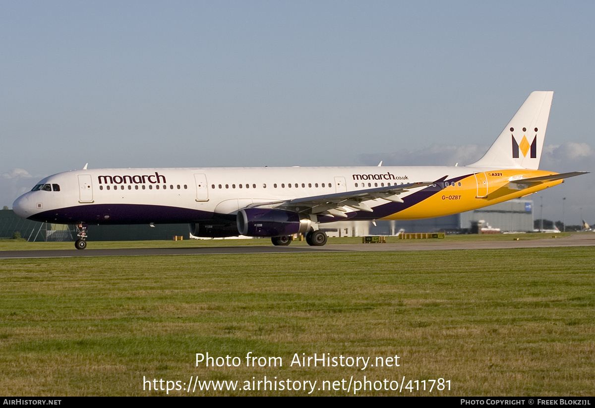 Aircraft Photo of G-OZBT | Airbus A321-231 | Monarch Airlines | AirHistory.net #411781