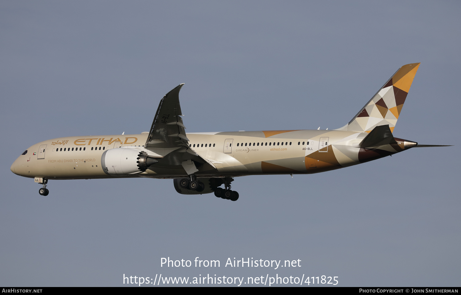 Aircraft Photo of A6-BLL | Boeing 787-9 Dreamliner | Etihad Airways | AirHistory.net #411825