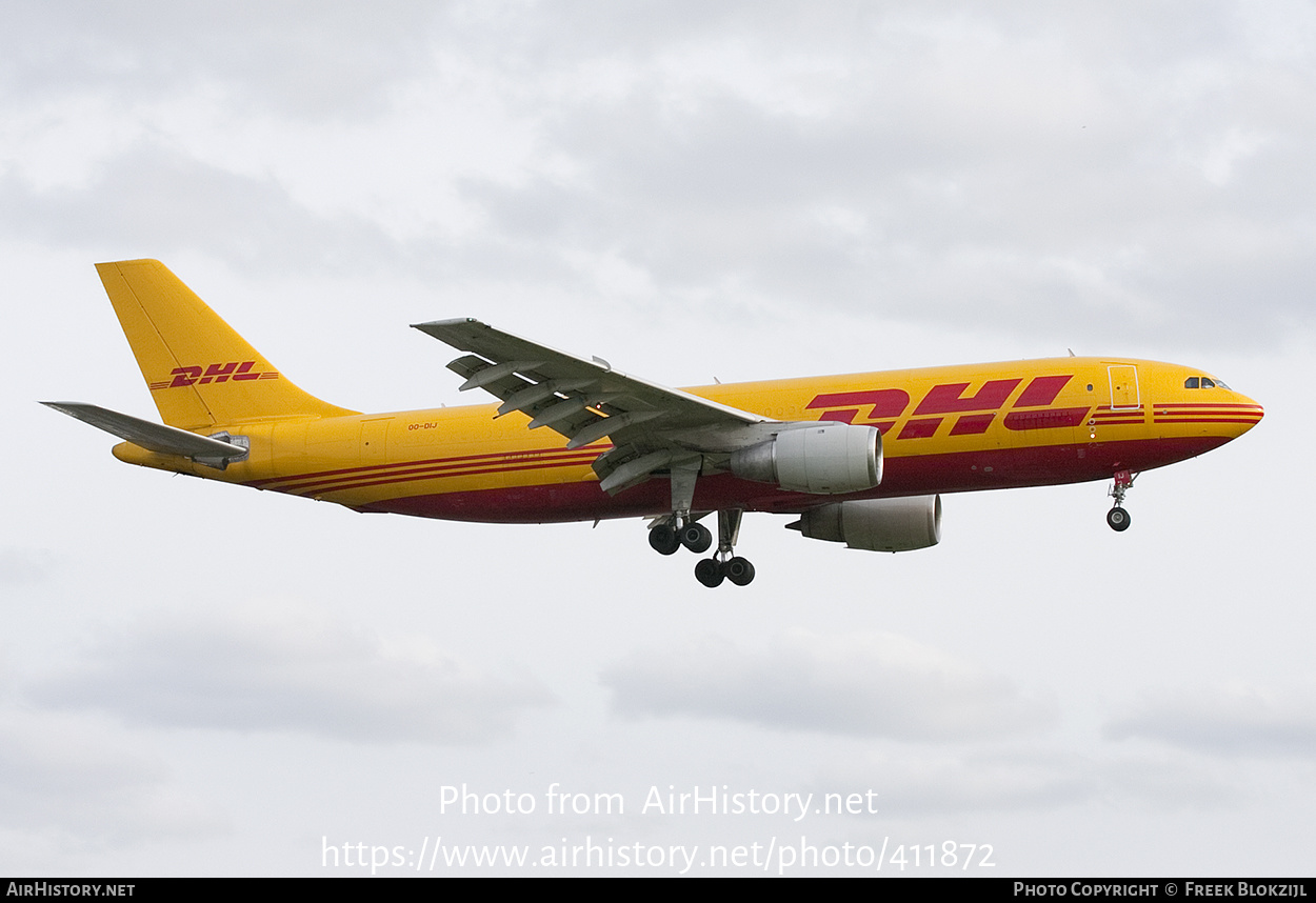 Aircraft Photo of OO-DIJ | Airbus A300B4-103(F) | DHL International | AirHistory.net #411872