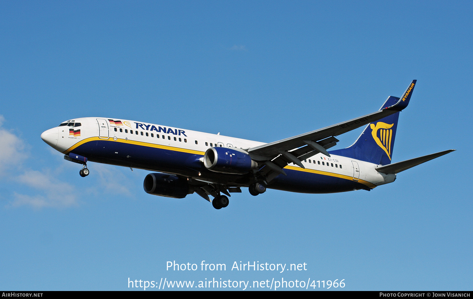 Aircraft Photo of EI-CSI | Boeing 737-8AS | Ryanair | AirHistory.net #411966