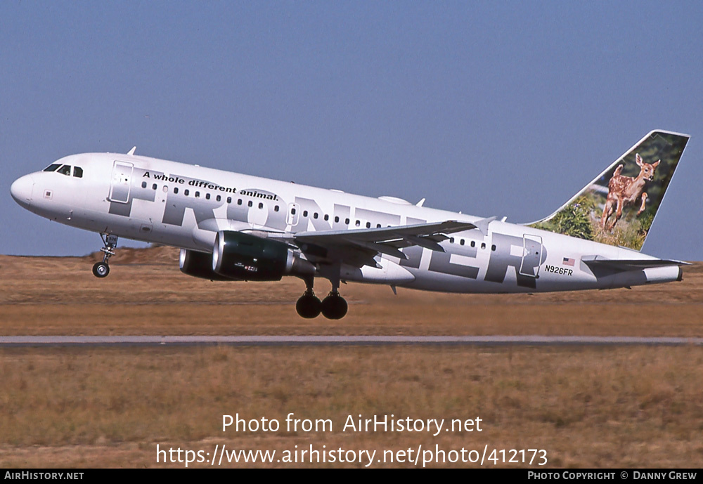 Aircraft Photo of N926FR | Airbus A319-112 | Frontier Airlines | AirHistory.net #412173