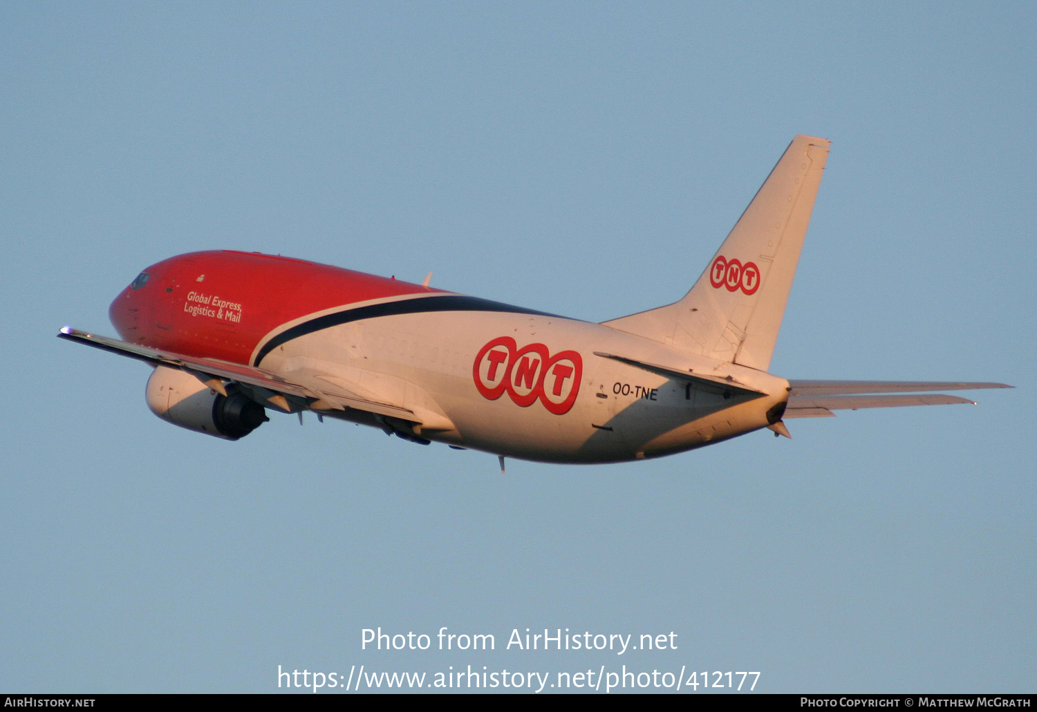 Aircraft Photo of OO-TNE | Boeing 737-3Q8(SF) | TNT Airways | AirHistory.net #412177