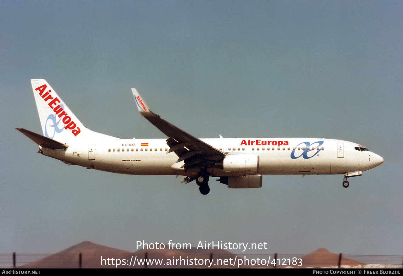 Aircraft Photo of EC-IDA | Boeing 737-86Q | Air Europa | AirHistory.net #412183