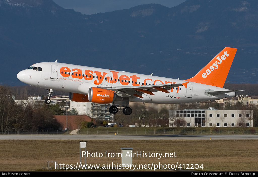 Aircraft Photo of HB-JZN | Airbus A319-111 | EasyJet | AirHistory.net #412204