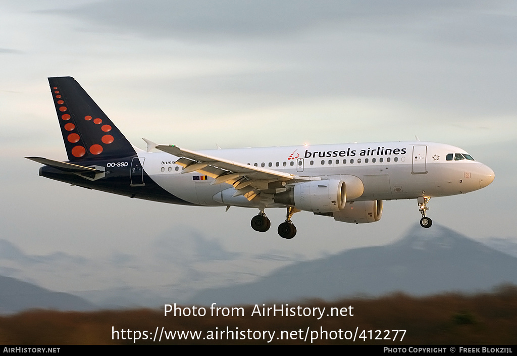 Aircraft Photo of OO-SSD | Airbus A319-112 | Brussels Airlines | AirHistory.net #412277