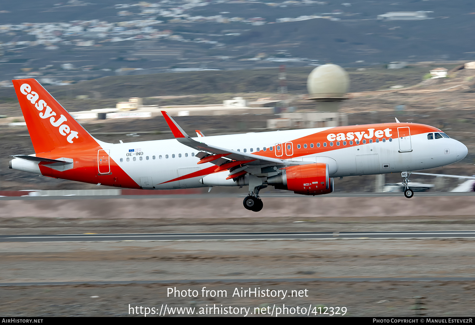 Aircraft Photo of OE-IND | Airbus A320-214 | EasyJet | AirHistory.net #412329