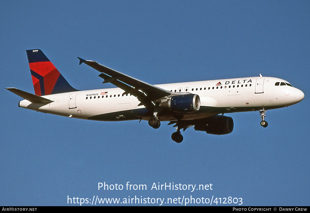 Aircraft Photo of N309US | Airbus A320-211 | Delta Air Lines | AirHistory.net #412803