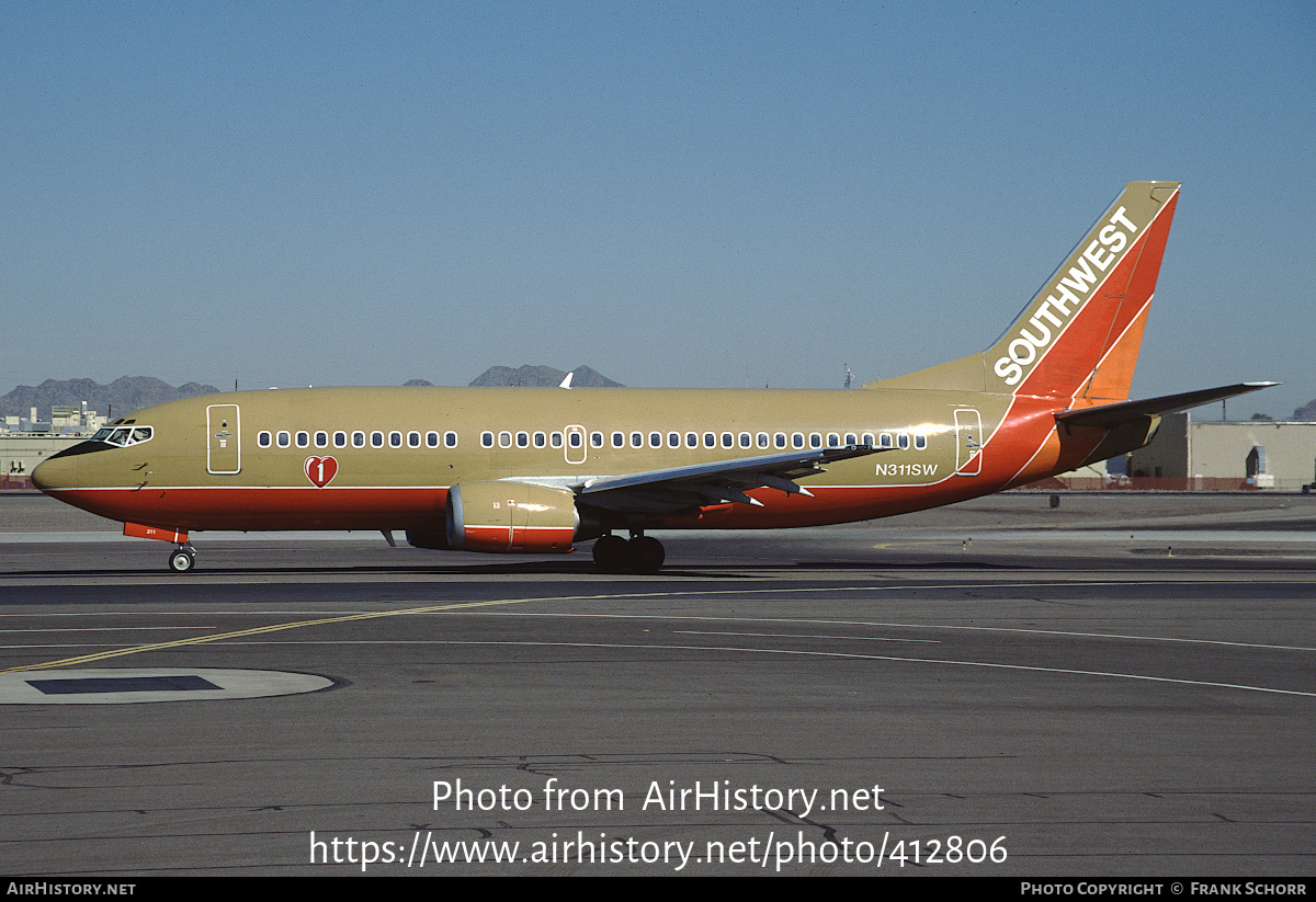 Aircraft Photo of N311SW | Boeing 737-3H4 | Southwest Airlines | AirHistory.net #412806