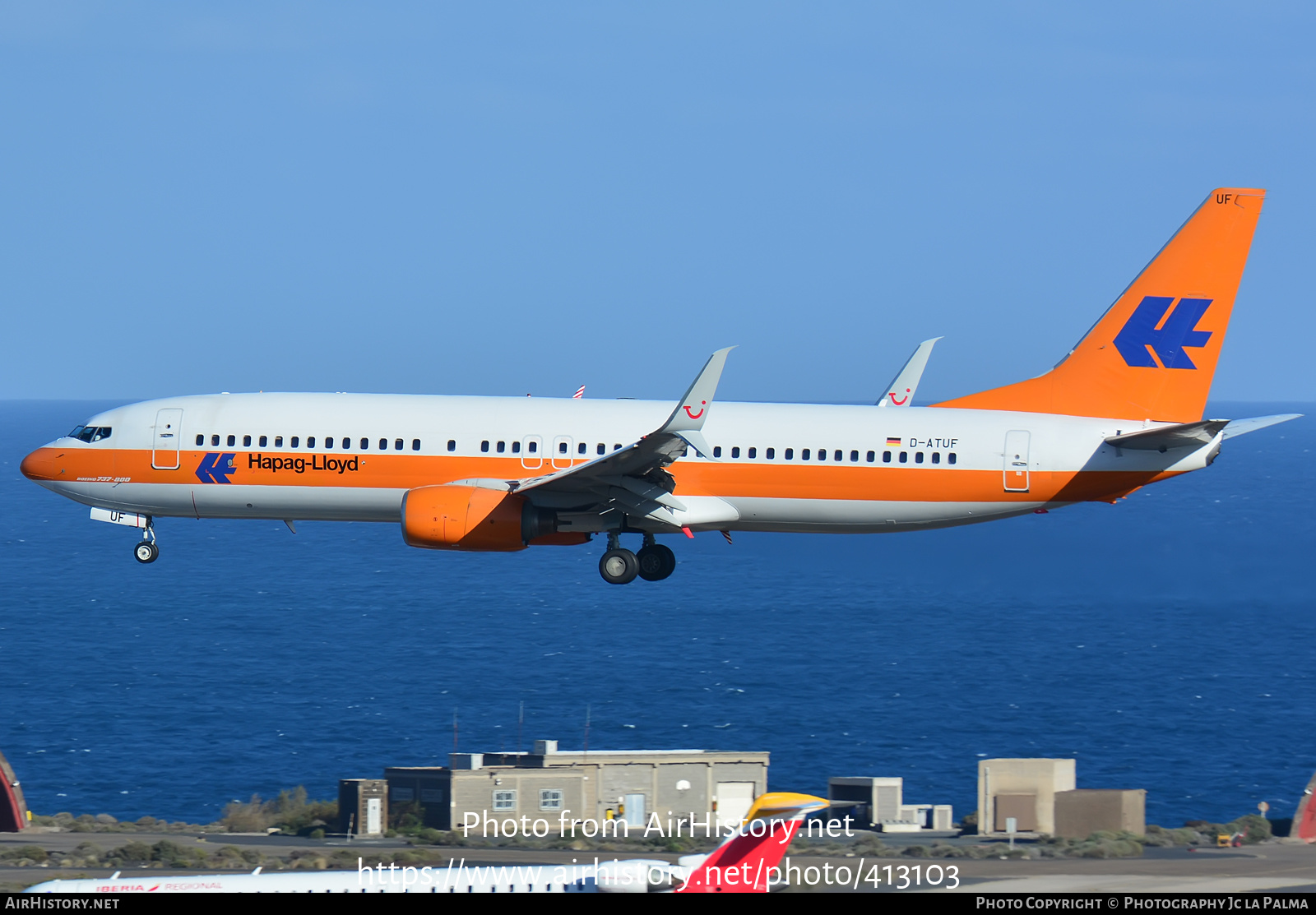 Aircraft Photo of D-ATUF | Boeing 737-8K5 | Hapag-Lloyd | AirHistory.net #413103