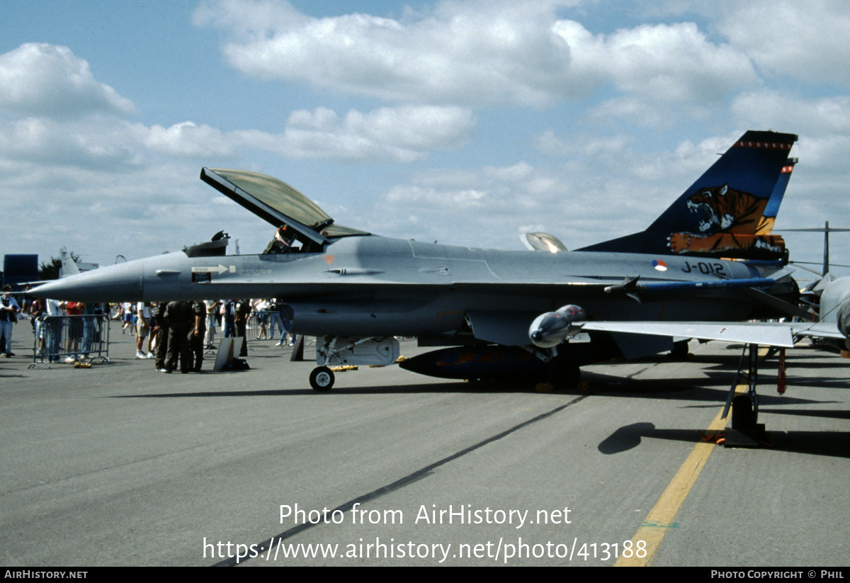 Aircraft Photo of J-012 | General Dynamics F-16A Fighting Falcon | Netherlands - Air Force | AirHistory.net #413188