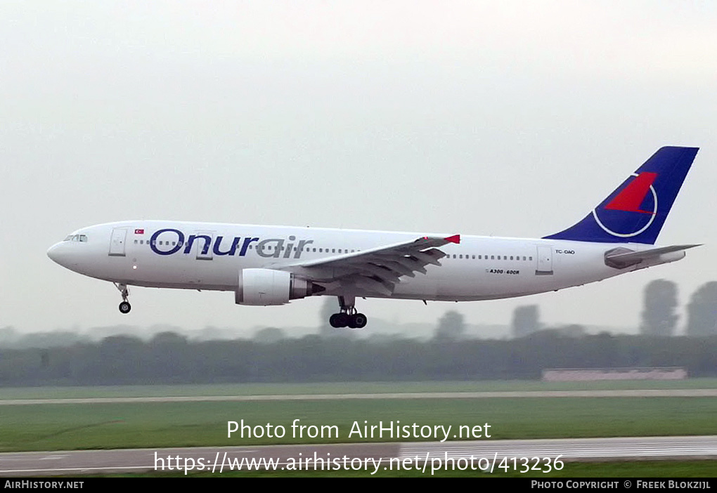 Aircraft Photo of TC-OAO | Airbus A300B4-605R | Onur Air | AirHistory.net #413236