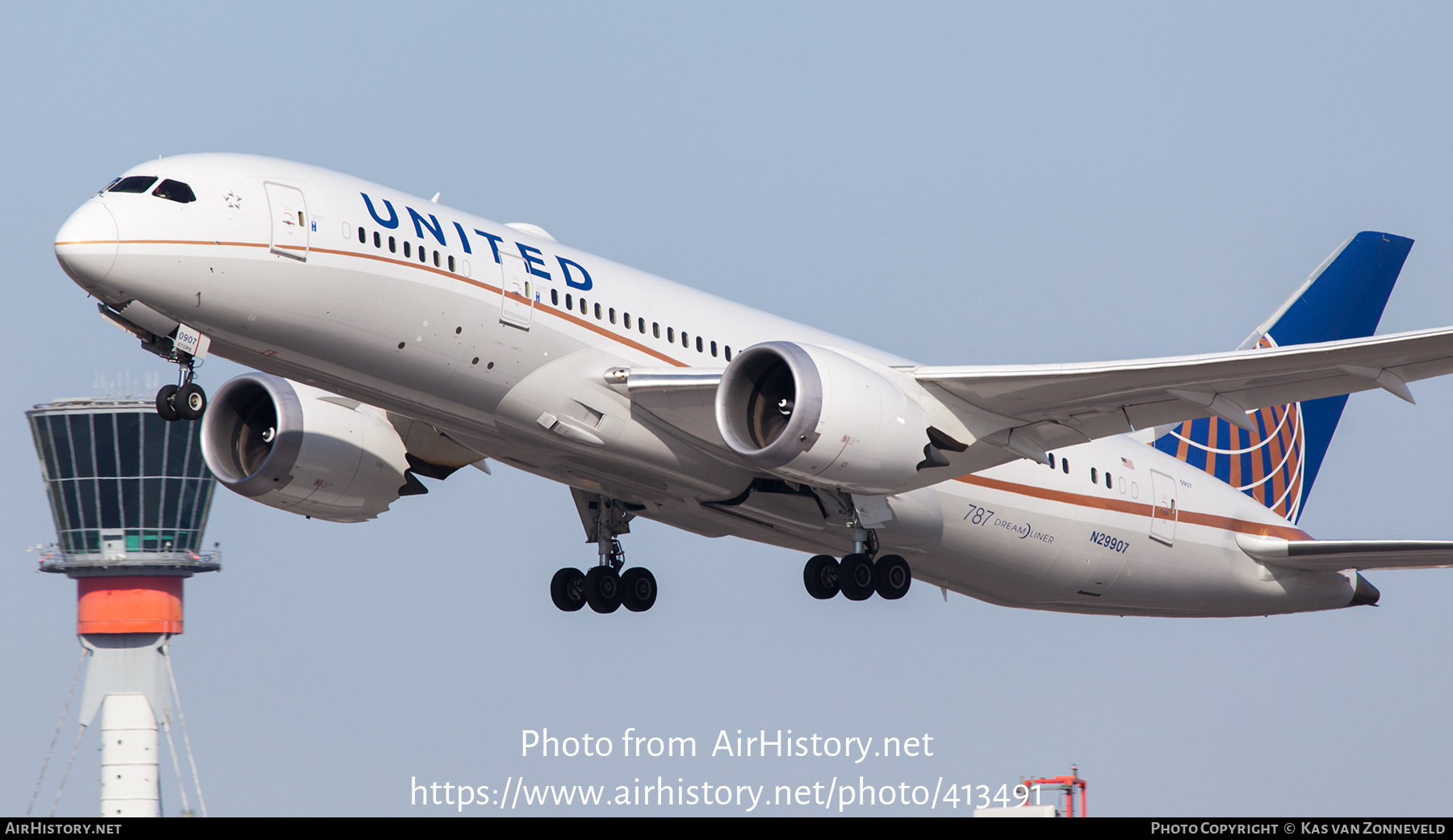 Aircraft Photo of N29907 | Boeing 787-8 Dreamliner | United Airlines | AirHistory.net #413491