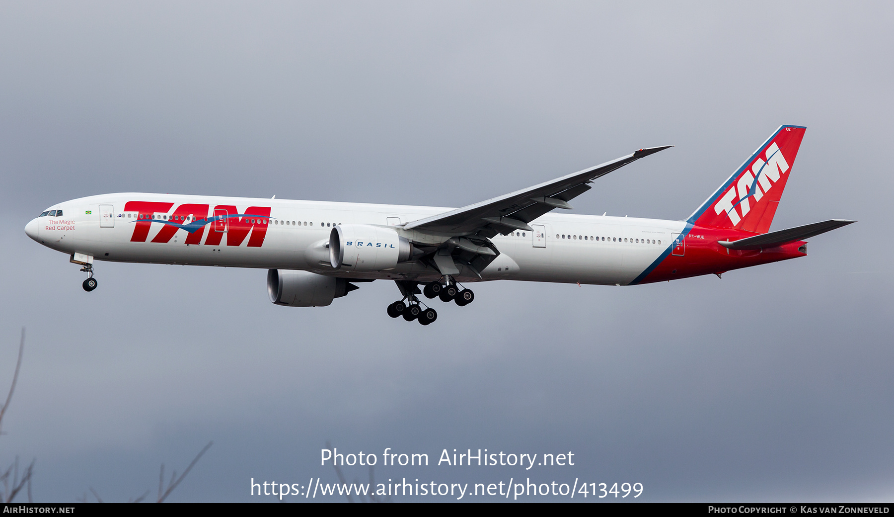 Aircraft Photo of PT-MUE | Boeing 777-32W/ER | TAM Linhas Aéreas | AirHistory.net #413499