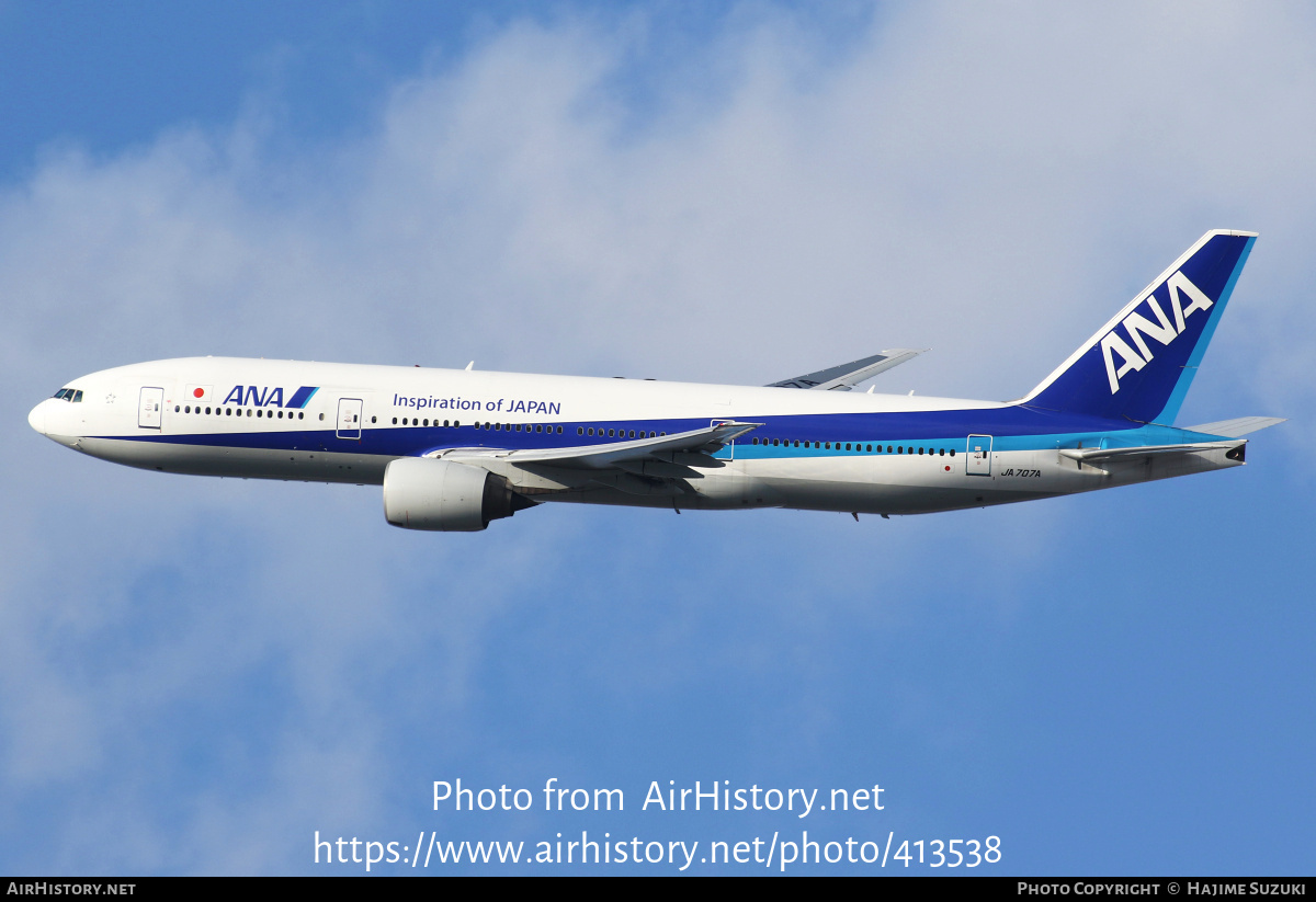 Aircraft Photo of JA707A | Boeing 777-281/ER | All Nippon Airways - ANA | AirHistory.net #413538