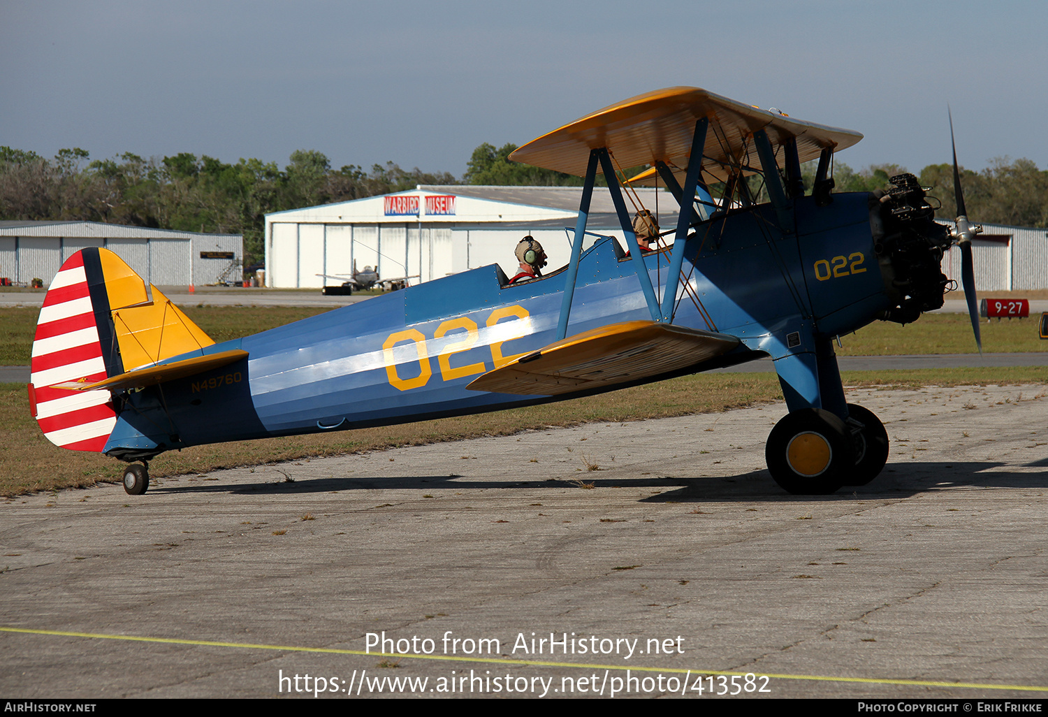 Aircraft Photo of N49760 / 41-8022 | Stearman PT-17 Kaydet (A75N1) | USA - Air Force | AirHistory.net #413582