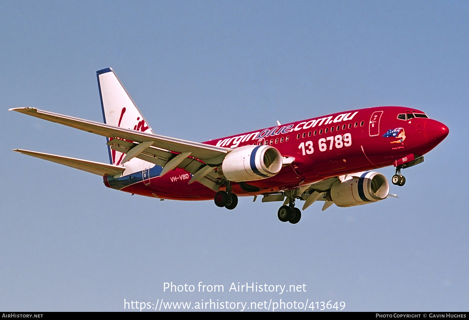 Aircraft Photo of VH-VBD | Boeing 737-7Q8 | Virgin Blue Airlines | AirHistory.net #413649