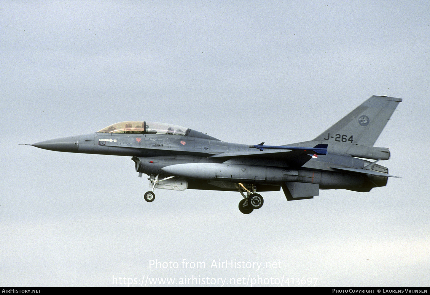 Aircraft Photo of J-264 | General Dynamics F-16B Fighting Falcon | Netherlands - Air Force | AirHistory.net #413697