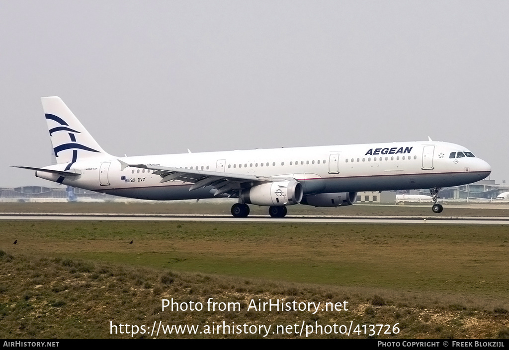 Aircraft Photo of SX-DVZ | Airbus A321-231 | Aegean Airlines | AirHistory.net #413726