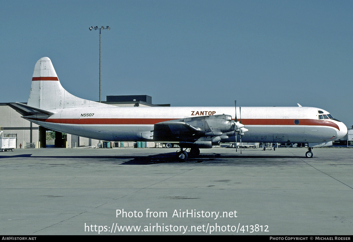 Aircraft Photo of N5507 | Lockheed L-188A(F) Electra | Zantop International Airlines | AirHistory.net #413812