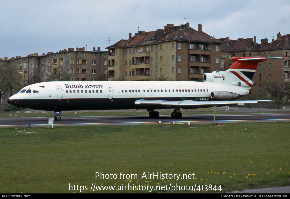 Aircraft Photo Of G-AWZD | Hawker Siddeley HS-121 Trident 3B | British ...