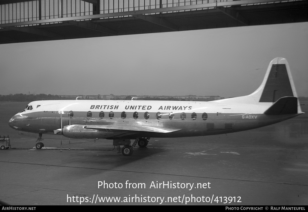 Aircraft Photo of G-AOXV | Vickers 804 Viscount | British United Airways - BUA | AirHistory.net #413912