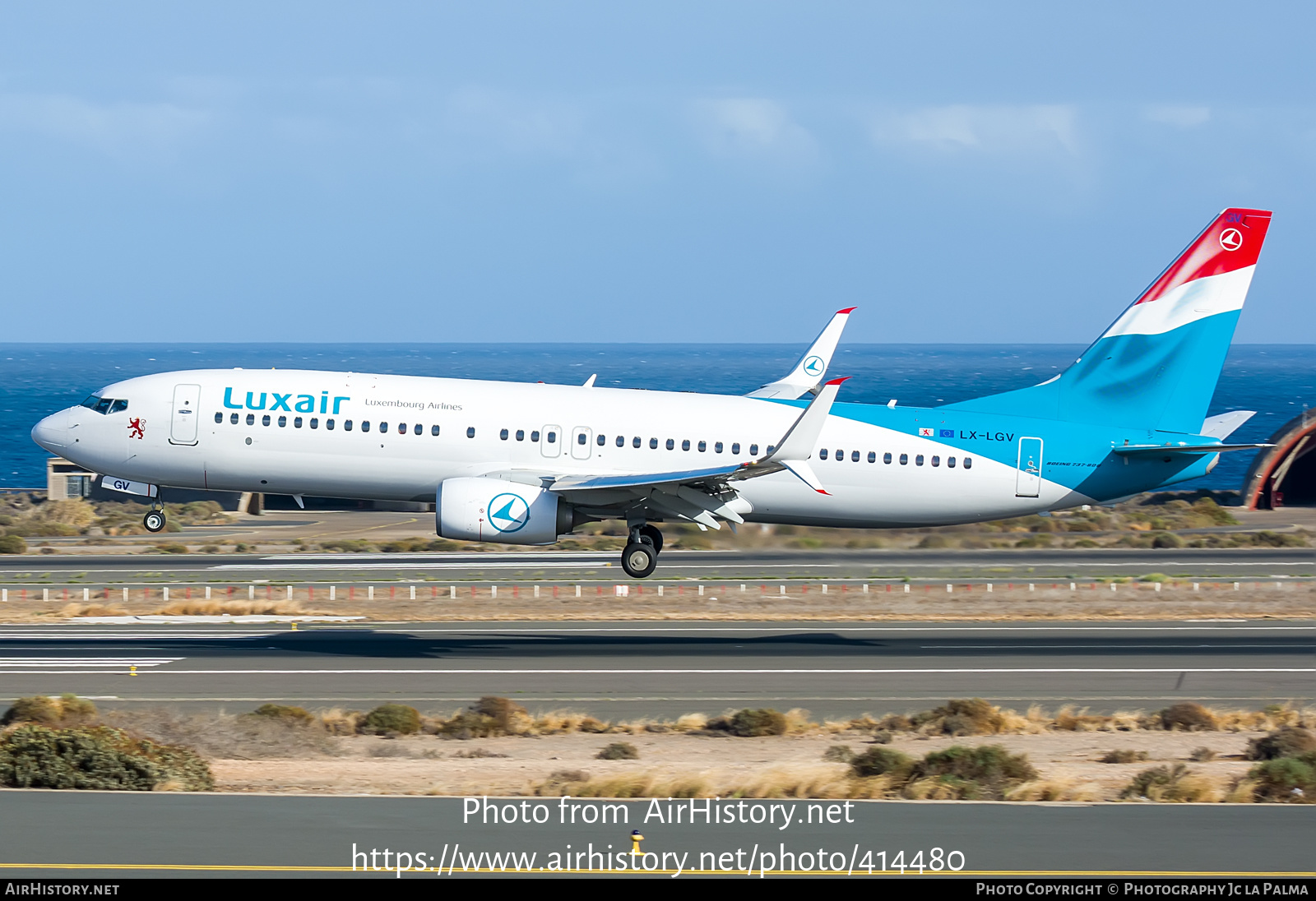 Aircraft Photo of LX-LGV | Boeing 737-8C9 | Luxair | AirHistory.net #414480