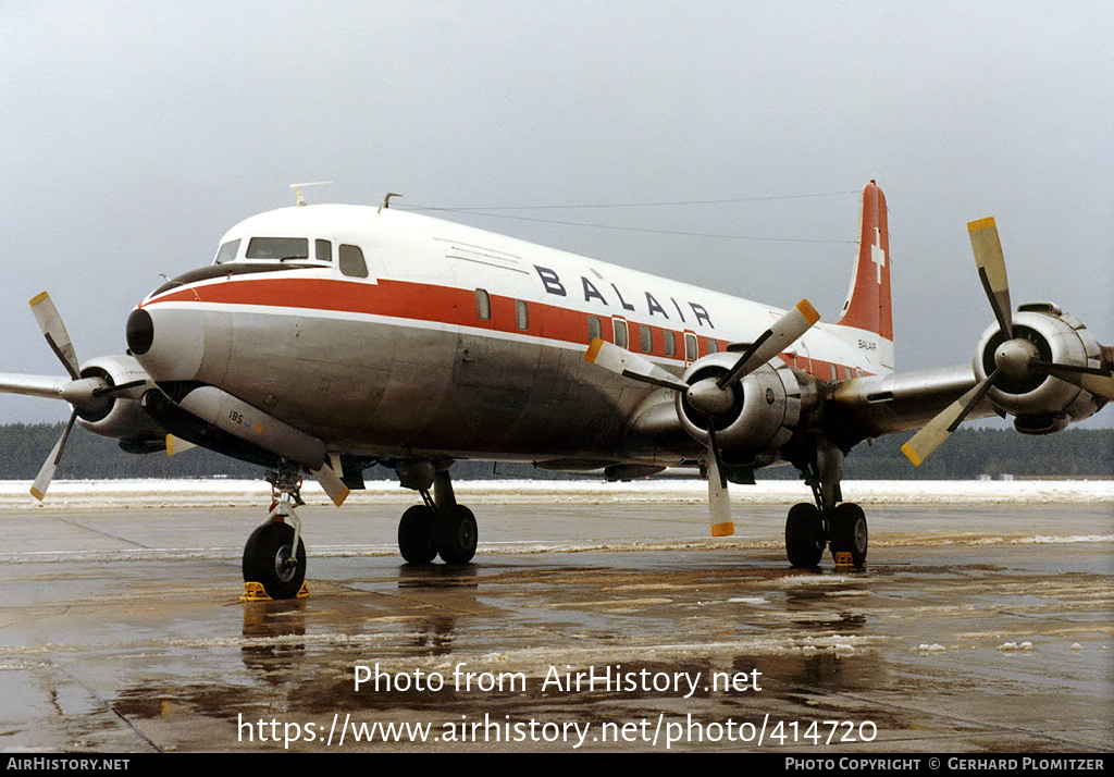 Aircraft Photo of HB-IBS | Douglas DC-6C | Balair | AirHistory.net #414720