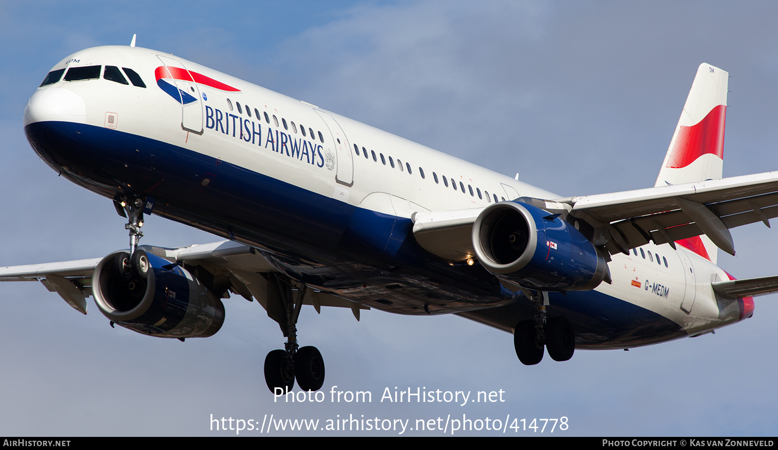 Aircraft Photo of G-MEDM | Airbus A321-231 | British Airways | AirHistory.net #414778