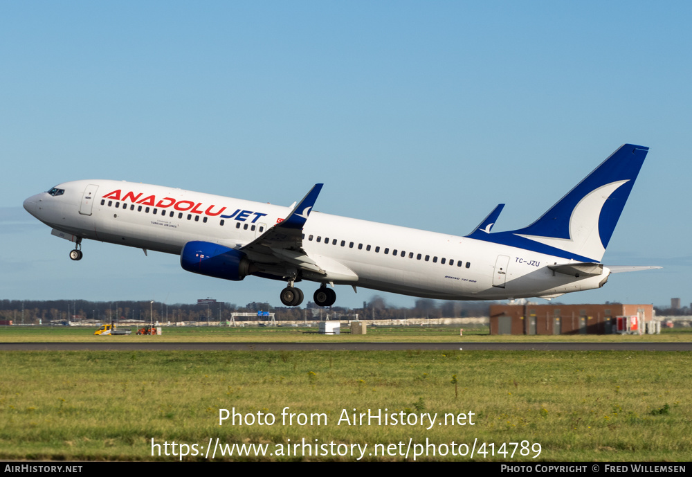 Aircraft Photo of TC-JZU | Boeing 737-8AS | AnadoluJet | AirHistory.net #414789