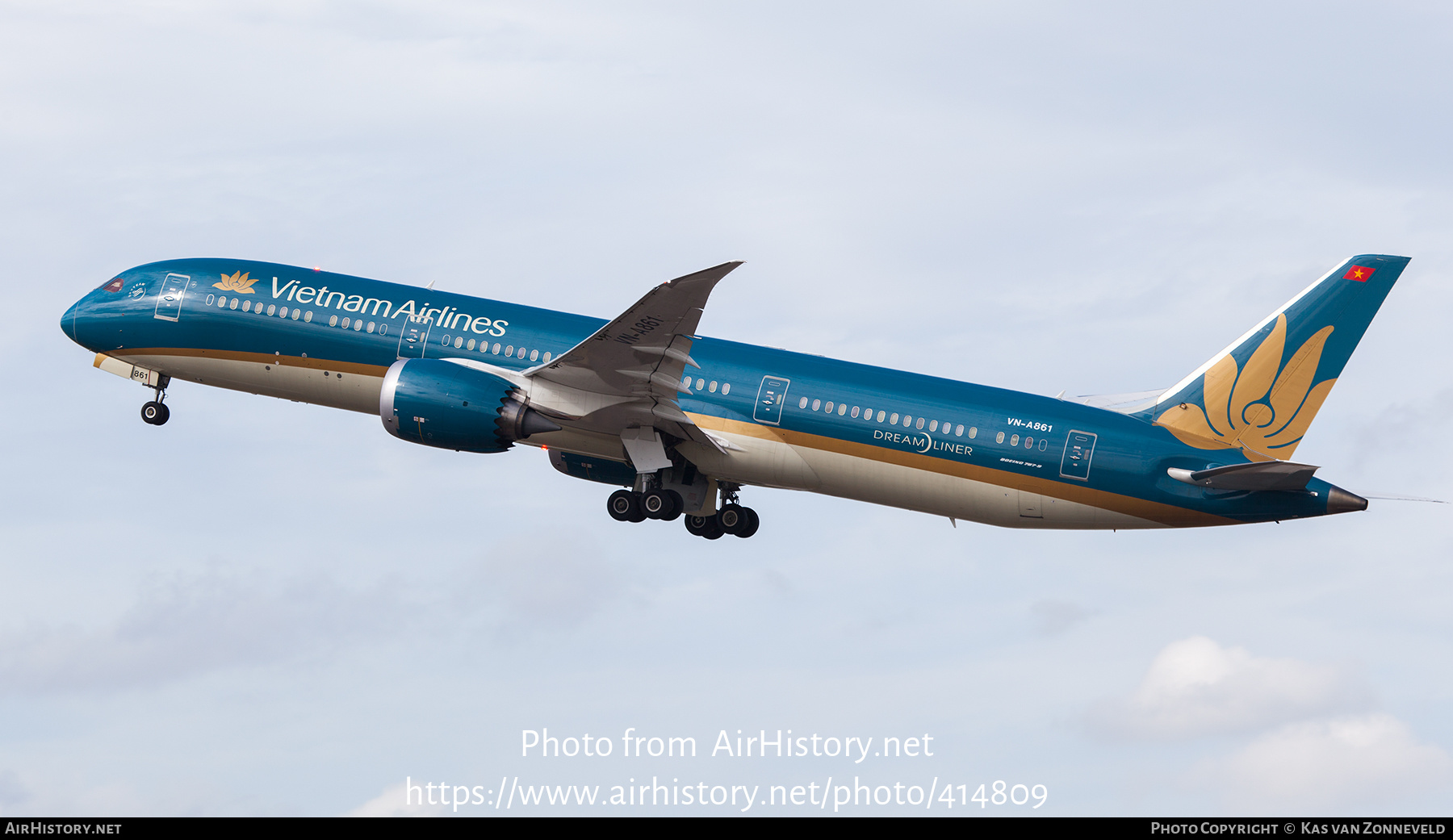 Aircraft Photo of VN-A861 | Boeing 787-9 Dreamliner | Vietnam Airlines | AirHistory.net #414809