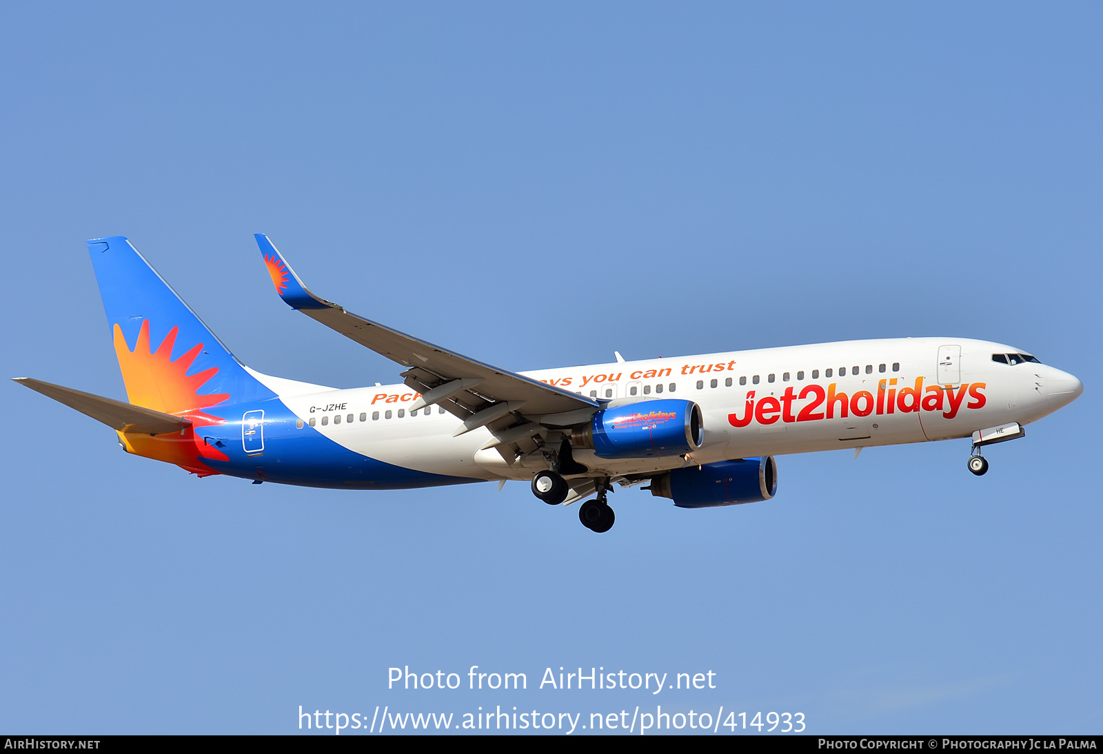 Aircraft Photo of G-JZHE | Boeing 737-8K2 | Jet2 Holidays | AirHistory.net #414933