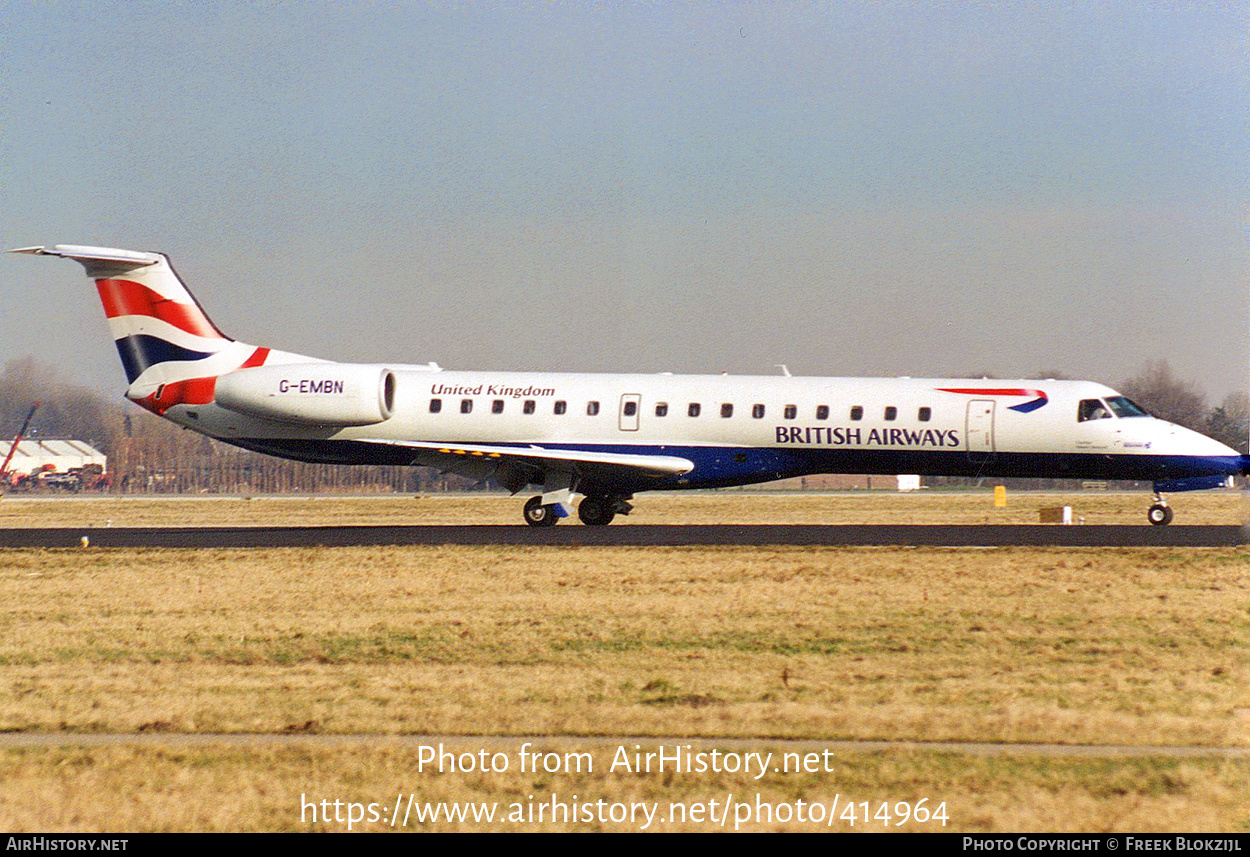 Aircraft Photo of G-EMBN | Embraer ERJ-145EU (EMB-145EU) | British Airways | AirHistory.net #414964